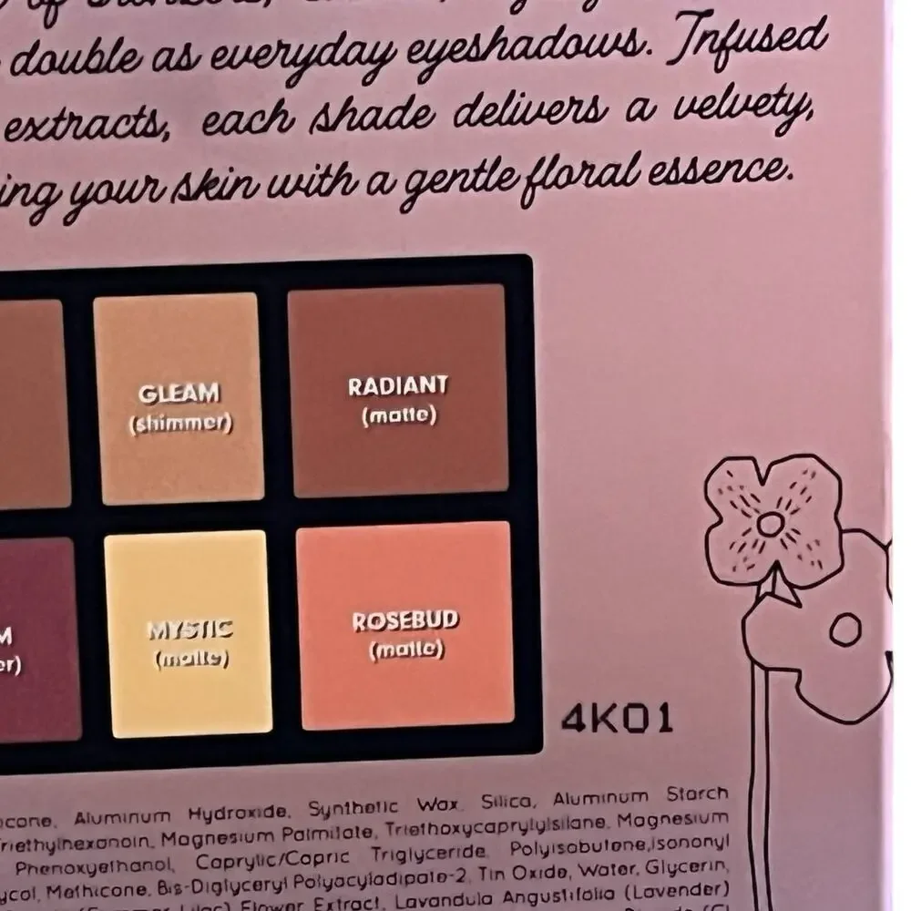 Wingme Ethereal Rose Face Eye Palette 6 Pan Blush Bronzer Highlighter